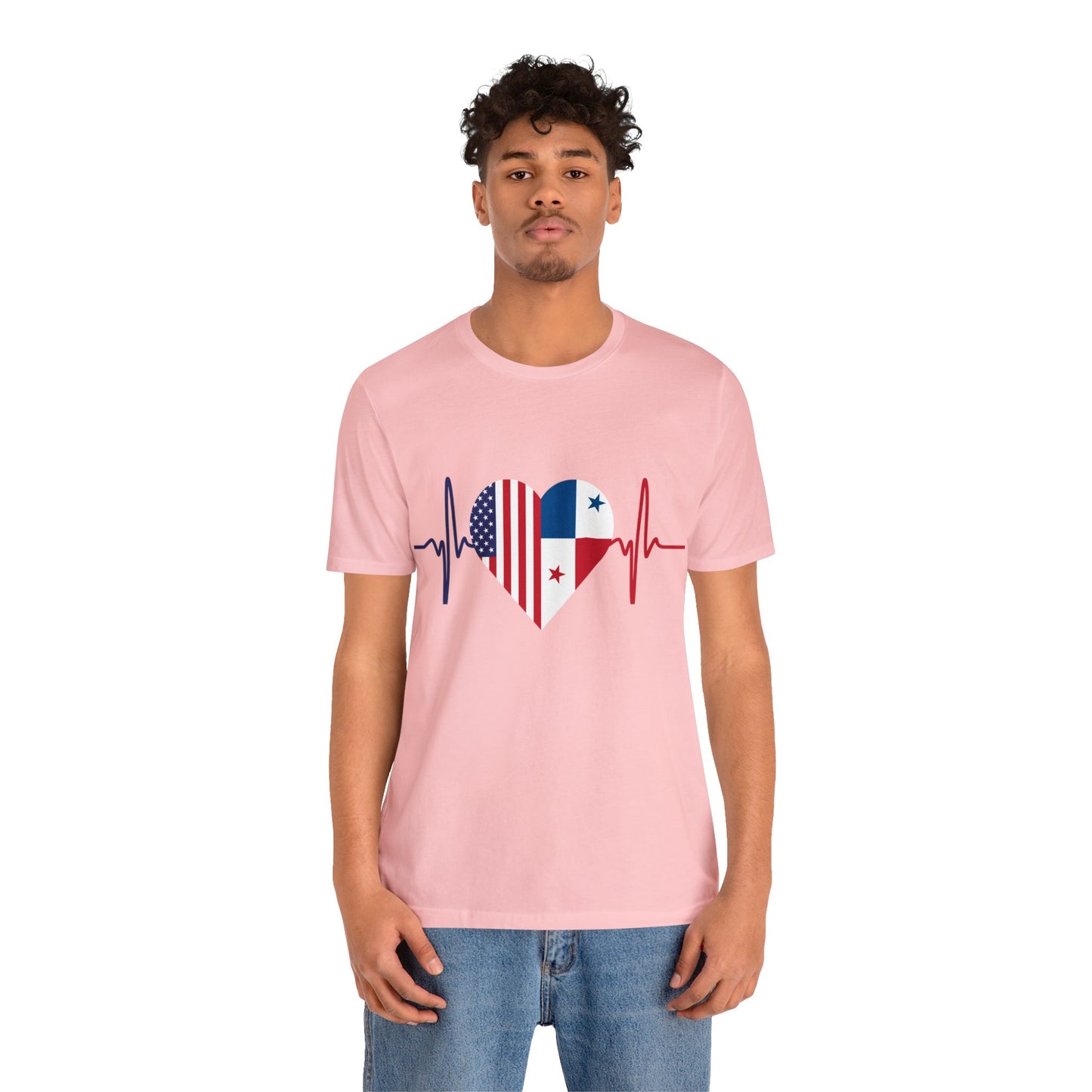 United State & Panama Unisex Short Sleeve Tee, Camisa Unisexo manga corta Estados Unidos y Panamá