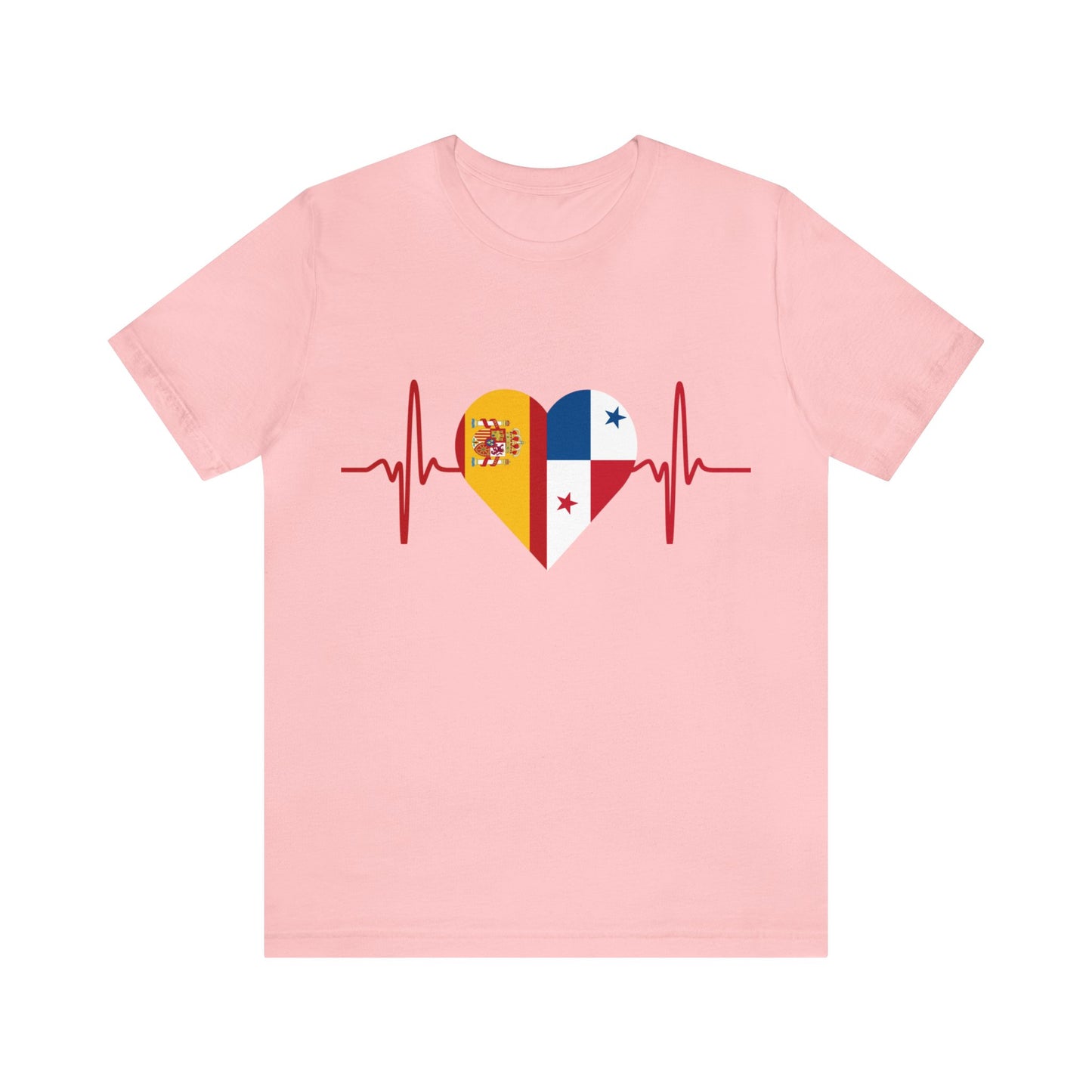 Spain & Panama Unisex Short Sleeve Tee, Camisa Unisexo manga corta España y Panamá