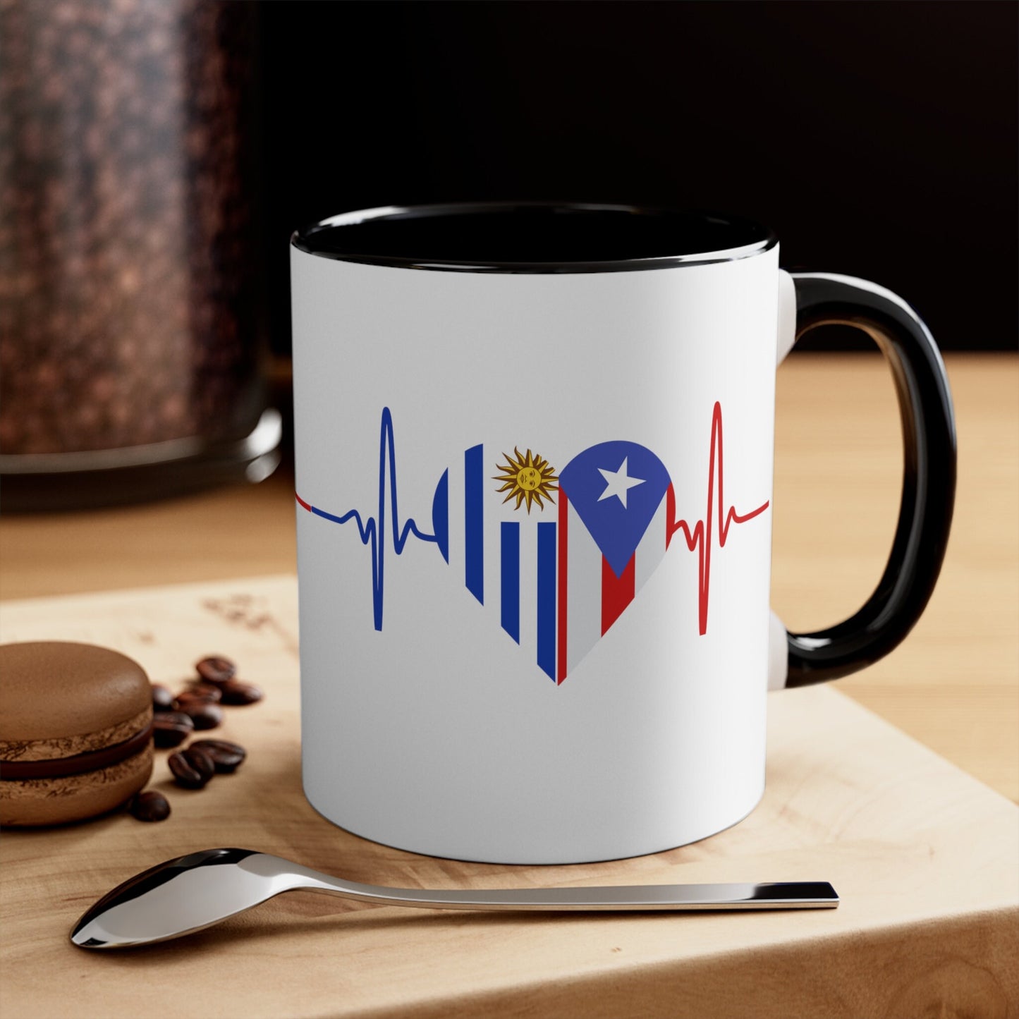 Uruguay and Puerto Rico Mug, 11oz