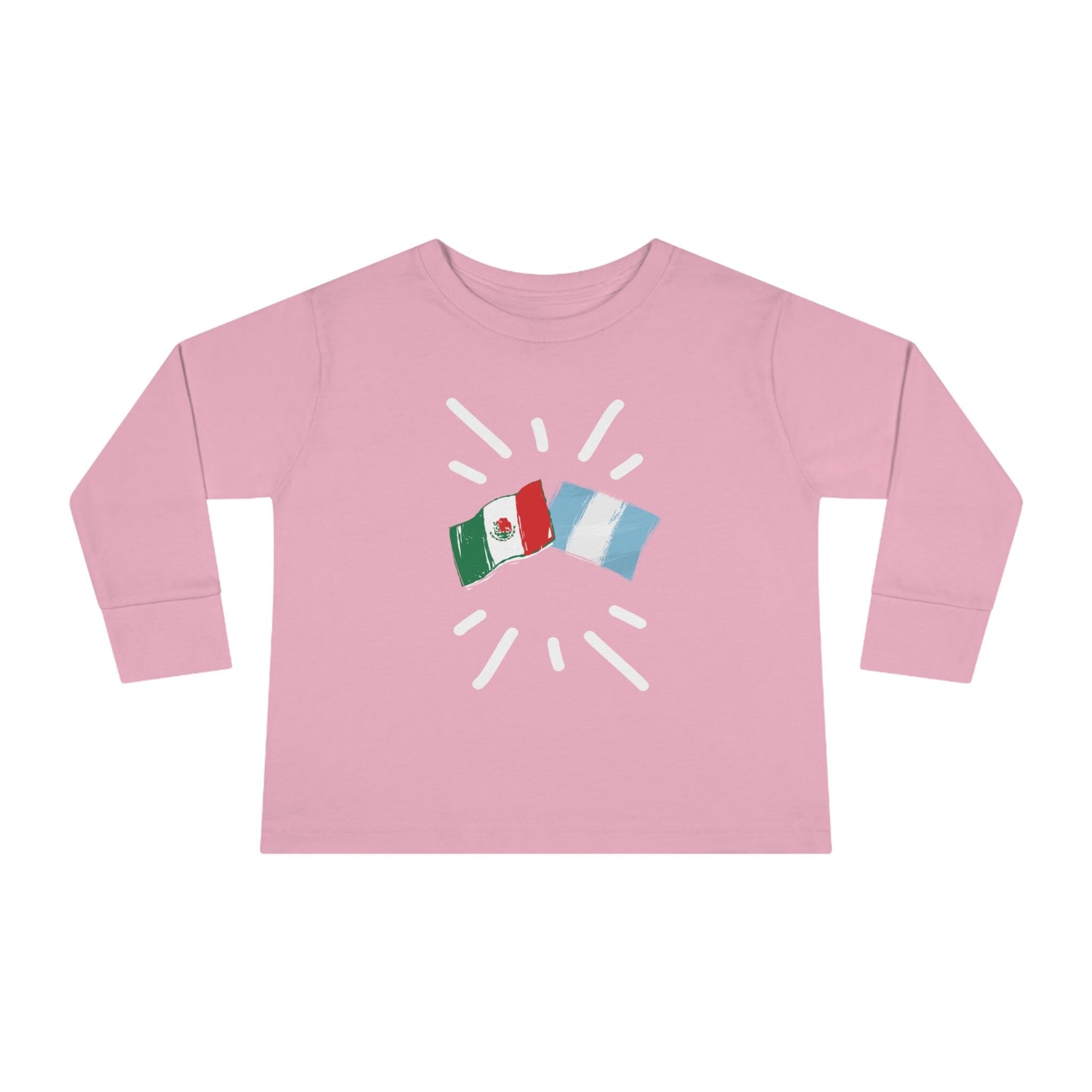 Guatemala and Mexico Long Sleeve Toddler Tee I Camiseta manga larga para Toddler Guatemala y México I Cultura Guatemalteco y Mexicanos