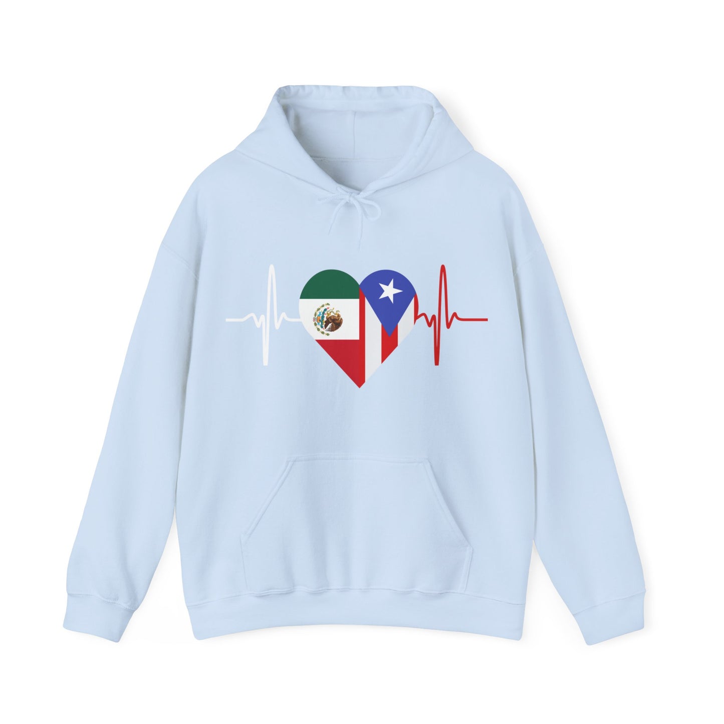 Puerto Rico & Mexican Unisex Hooded Sweatshirt I Sudadera Unisexo México y Puerto Rico