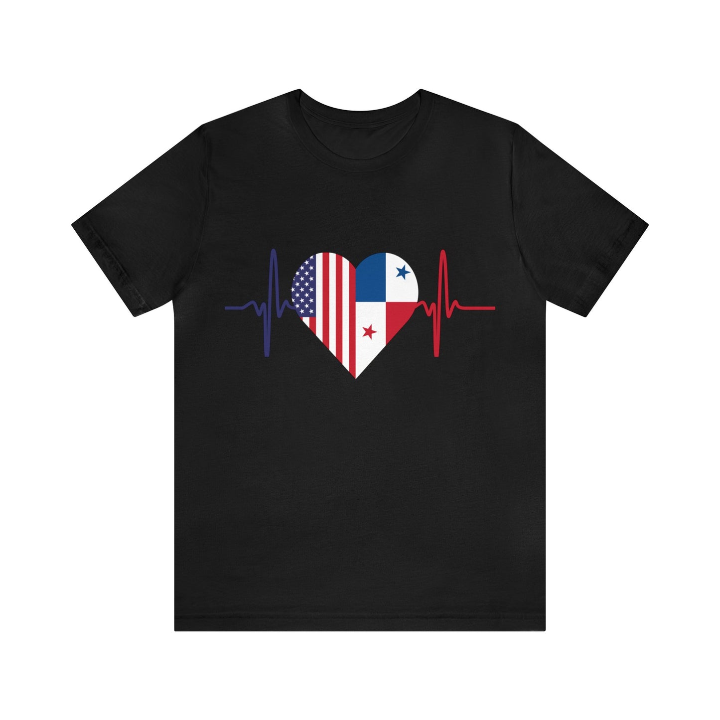 United State & Panama Unisex Short Sleeve Tee, Camisa Unisexo manga corta Estados Unidos y Panamá