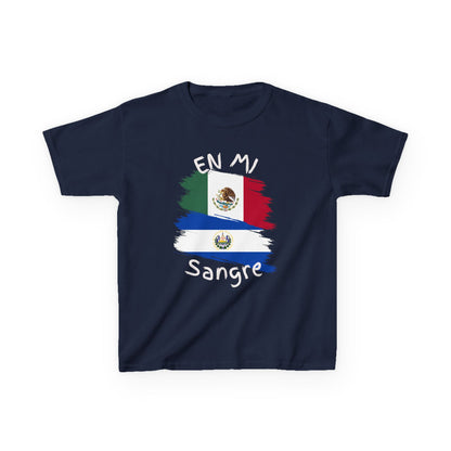 El Salvador & Mexico Kids Tee I Camiseta para Niños  El Salvador y Mexico  I Cultura Salvadoreña y Mexicana