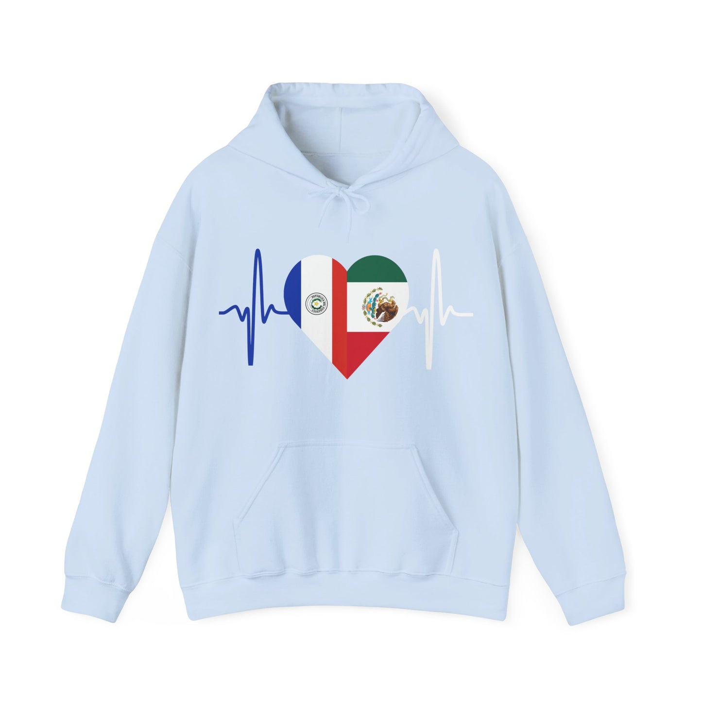 Mexico and Paraguay Unisex Hooded Sweatshirt I Sudadera Unisexo México and Paraguay