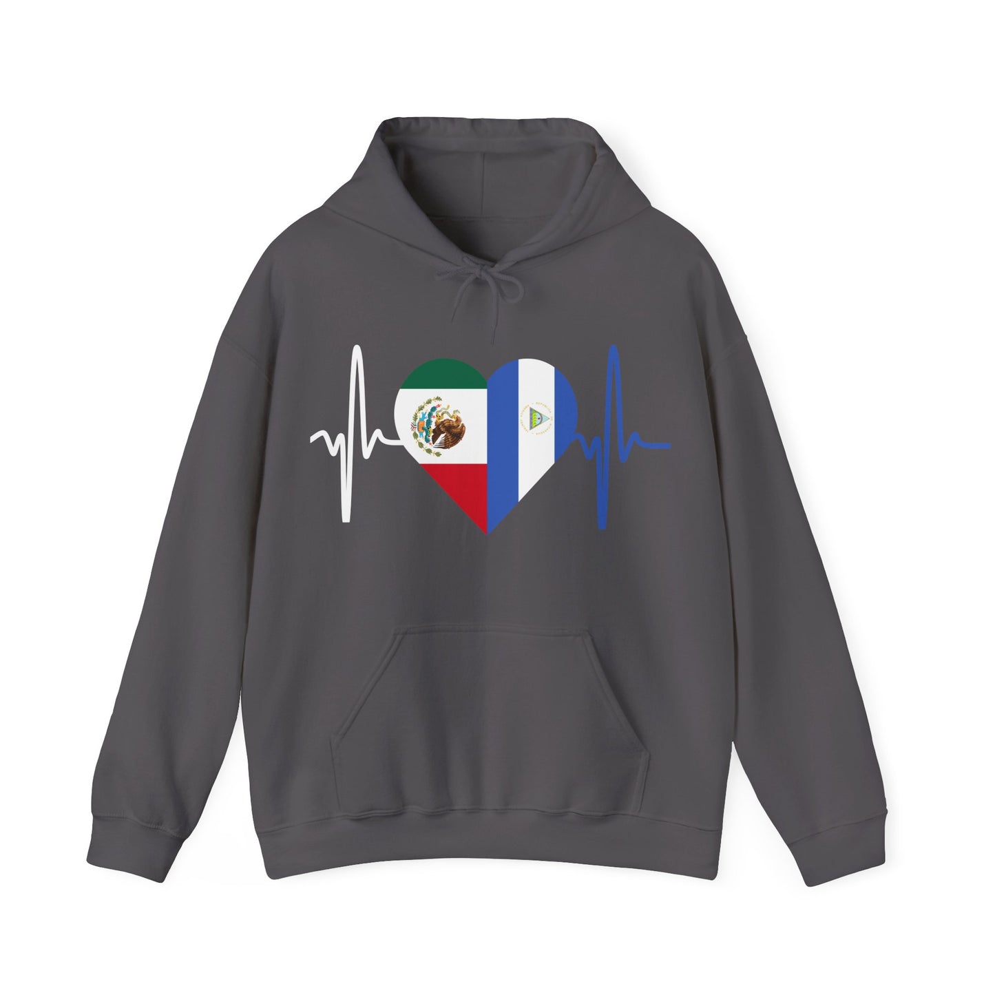 Mexico and Nicaragua Unisex Hooded Sweatshirt I Sudadera Unisexo México and Nicaragua