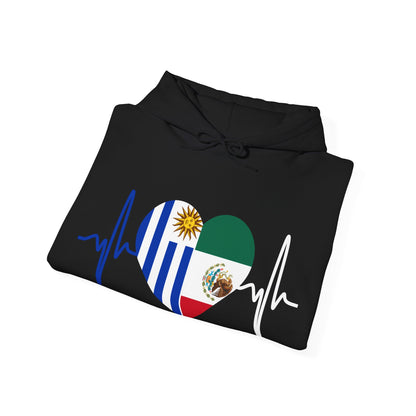 Mexico and Uruguay Hooded Sweatshirt I Sudadera Unisexo México y Uruguay