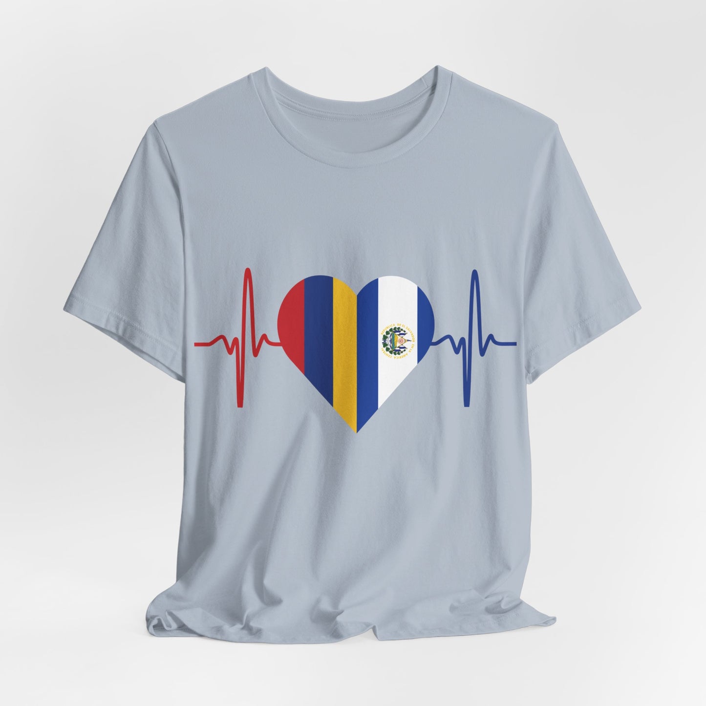 El Salvador & Colombia Unisex Short Sleeve Tee I Camisa Unisexo manga corta El Salvador y Colombia I Cultura Salvadoreña y Colombiana
