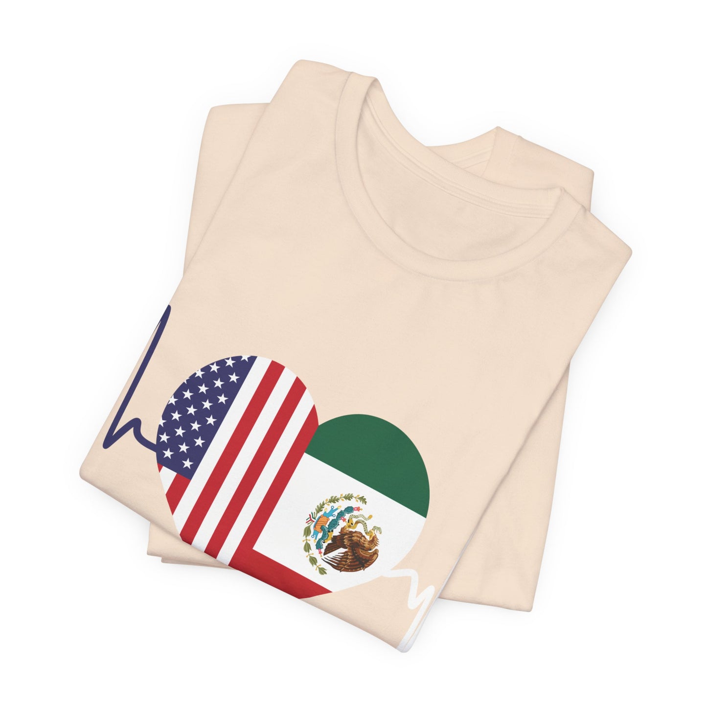 Mexico and United State Short Sleeve Tee I Camisa Unisexo manga corta México y Estados Unidos