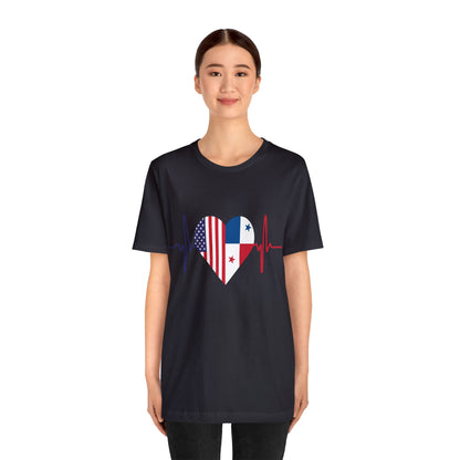 United State & Panama Unisex Short Sleeve Tee, Camisa Unisexo manga corta Estados Unidos y Panamá