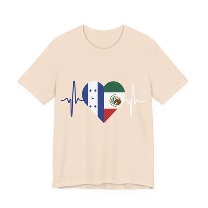 Honduras & Mexico Unisex Short Sleeve Tee, Camisa Unisexo manga corta México y Honduras I Cultura Mexicana y Hondureños