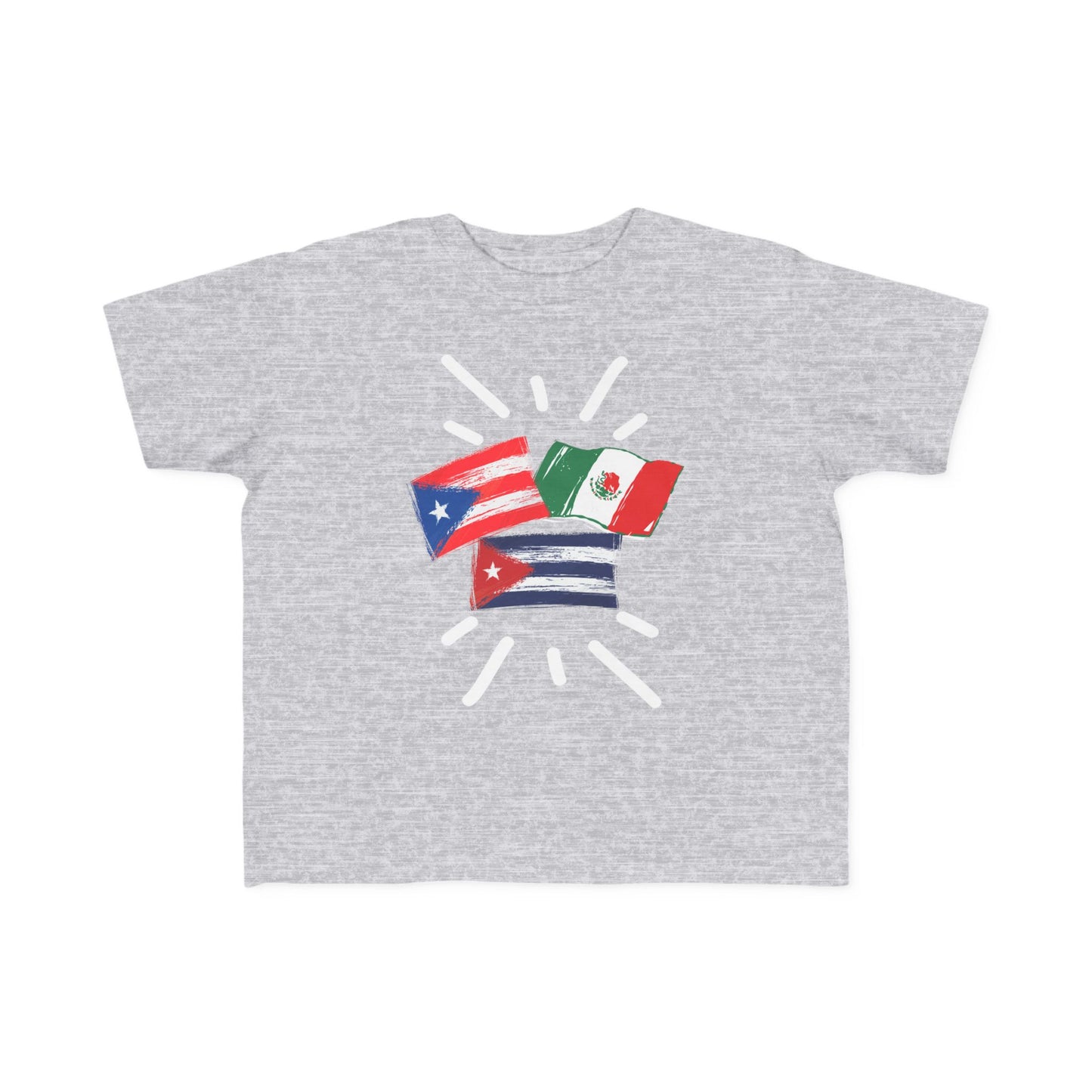Cuba, Puerto Rico and Mexico Toddler Tee I Camiseta de bebé Cuba, Puerto Rico y México I Cultura Puertorriqueña, Cubana y Mexicana