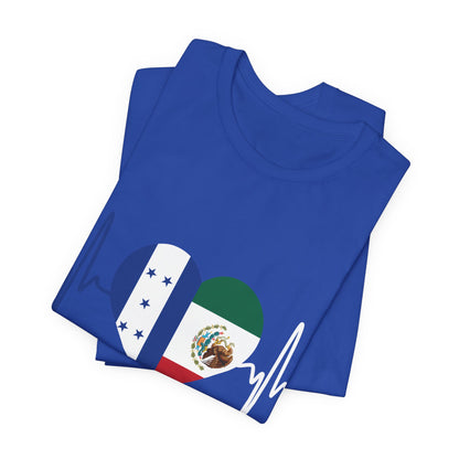 Honduras & Mexico Unisex Short Sleeve Tee, Camisa Unisexo manga corta México y Honduras I Cultura Mexicana y Hondureños