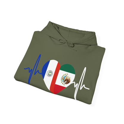 Mexico and Paraguay Unisex Hooded Sweatshirt I Sudadera Unisexo México and Paraguay