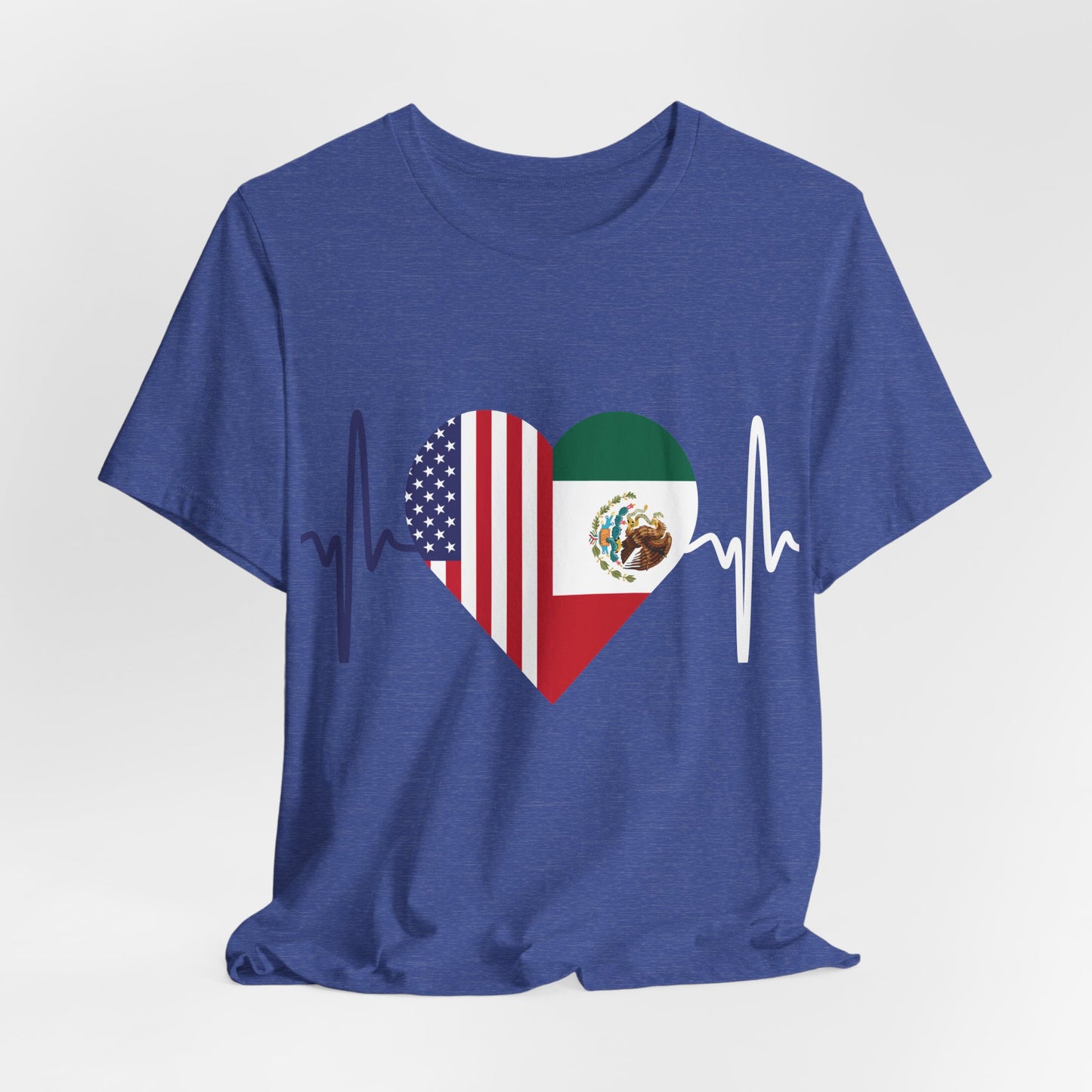 Mexico and United State Short Sleeve Tee I Camisa Unisexo manga corta México y Estados Unidos