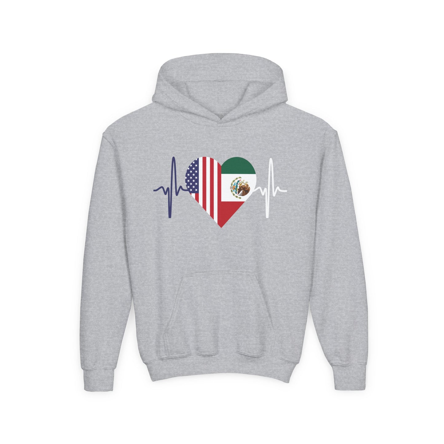 México & United State Youth Hooded Sweatshirt I Sudadera para Niños México y Estados Unidos