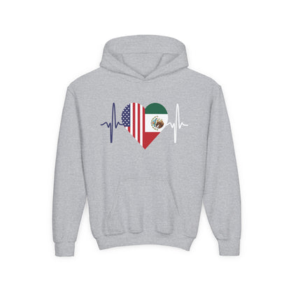 México & United State Youth Hooded Sweatshirt I Sudadera para Niños México y Estados Unidos