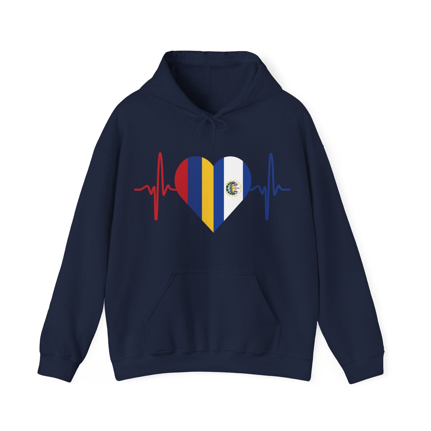 El Salvador & Colombia Unisex Hooded Sweatshirt I Sudadera Unisexo El Salvador y Colombia