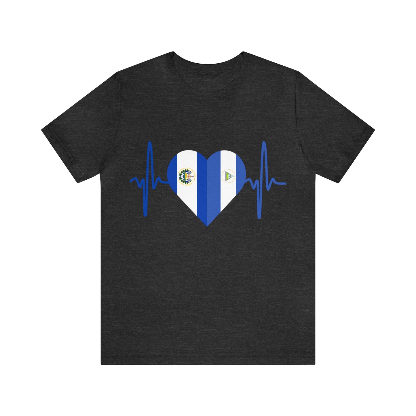 El Salvador & Nicaragua Unisex Short Sleeve Tee I Camisa Unisexo manga corta El Salvador y Nicaragua