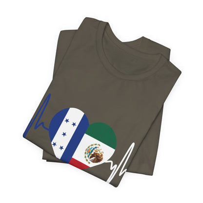 Honduras & Mexico Unisex Short Sleeve Tee, Camisa Unisexo manga corta México y Honduras I Cultura Mexicana y Hondureños