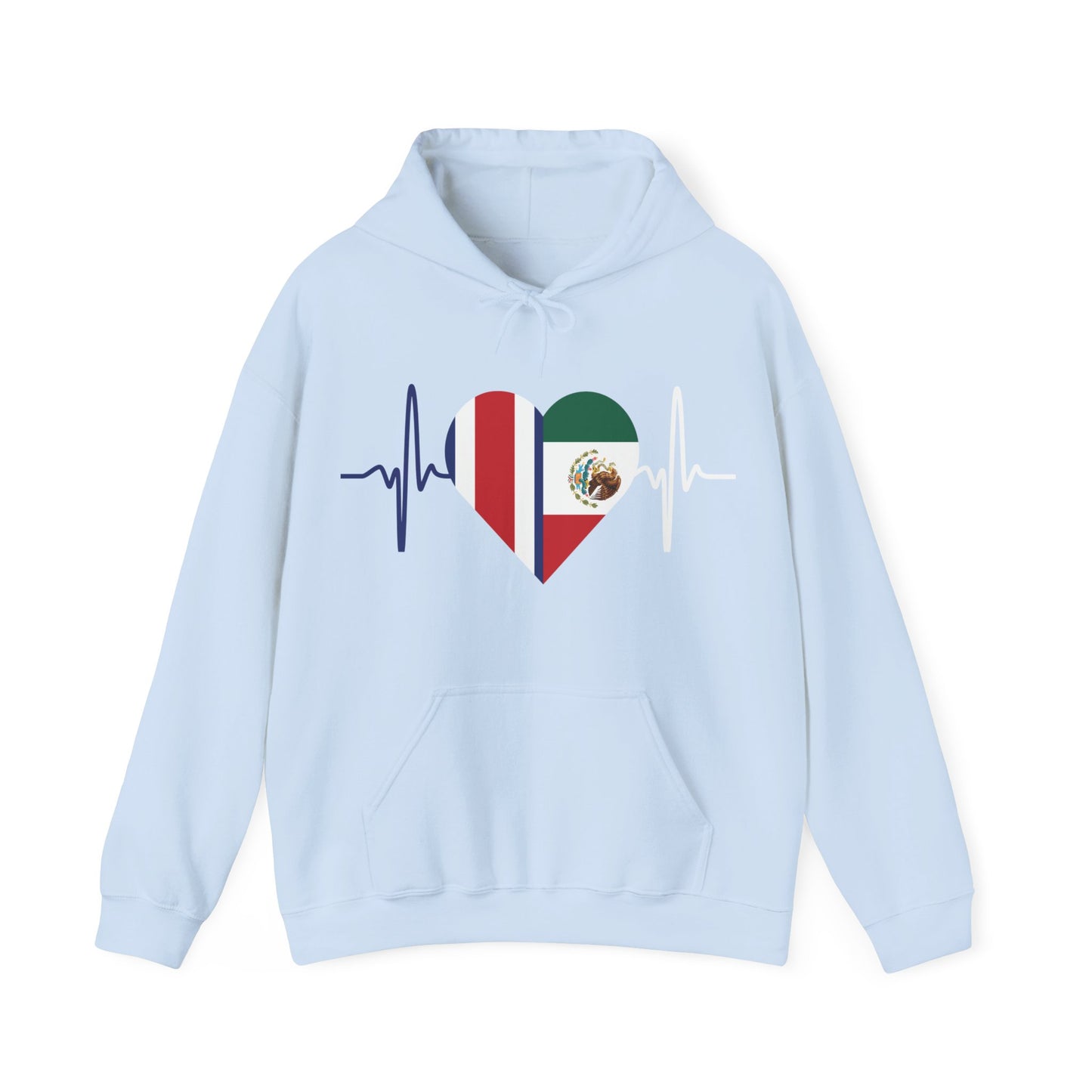 Mexico and Costa Rica Unisex Hooded Sweatshirt I Sudadera Unisexo México and Costa Rica