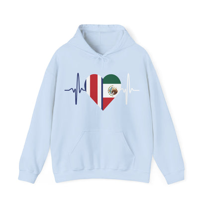 Mexico and Costa Rica Unisex Hooded Sweatshirt I Sudadera Unisexo México and Costa Rica