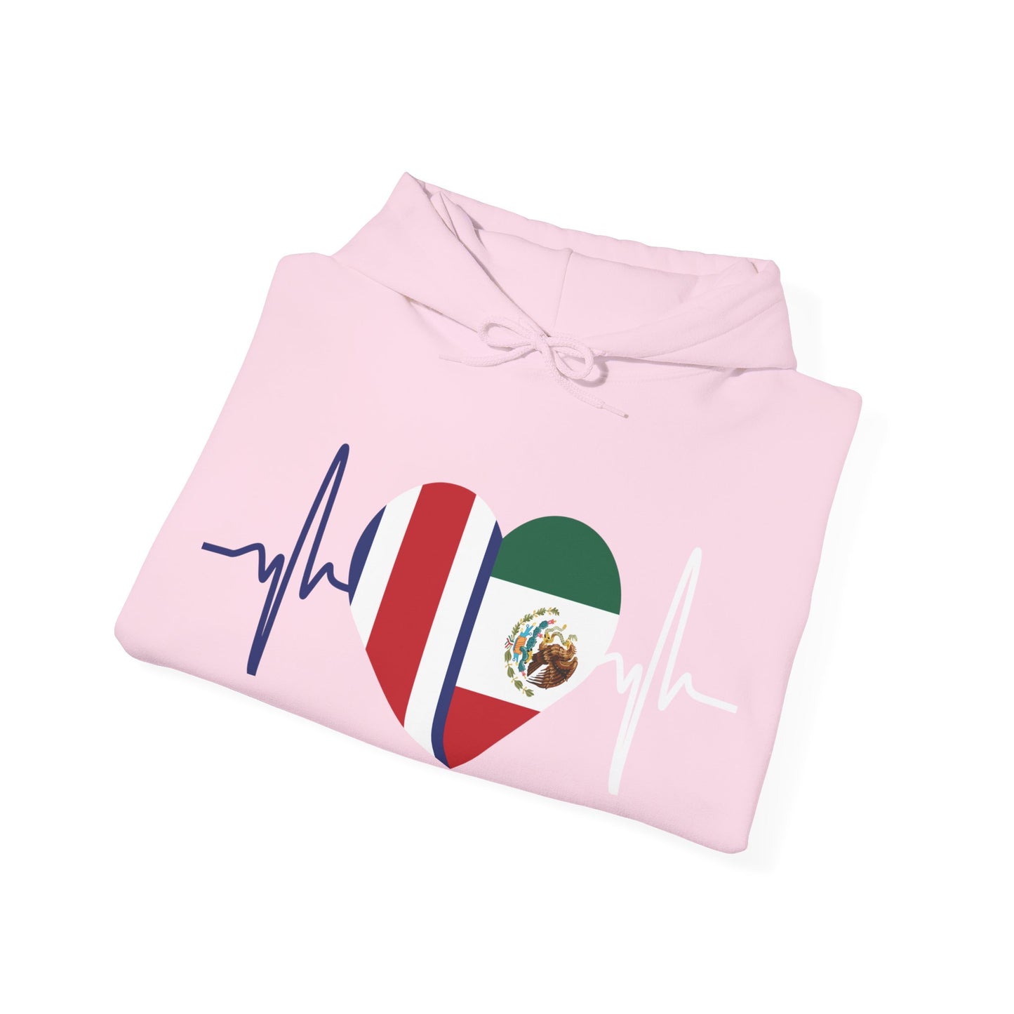 Mexico and Costa Rica Unisex Hooded Sweatshirt I Sudadera Unisexo México and Costa Rica