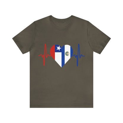 El Salvador & Chile Unisex Short Sleeve Tee I Camisa Unisexo manga corta El Salvador y Chile