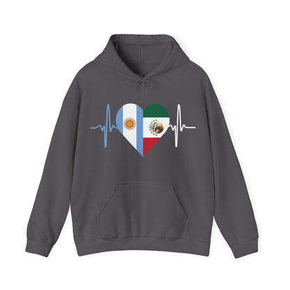 Mexico and Argentina Unisex Hooded Sweatshirt I Sudadera Unisexo México and Argentina