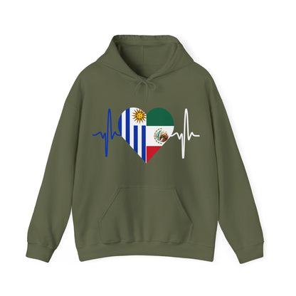 Mexico and Uruguay Hooded Sweatshirt I Sudadera Unisexo México y Uruguay