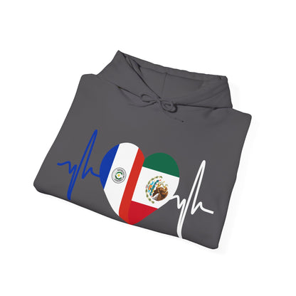 Mexico and Paraguay Unisex Hooded Sweatshirt I Sudadera Unisexo México and Paraguay
