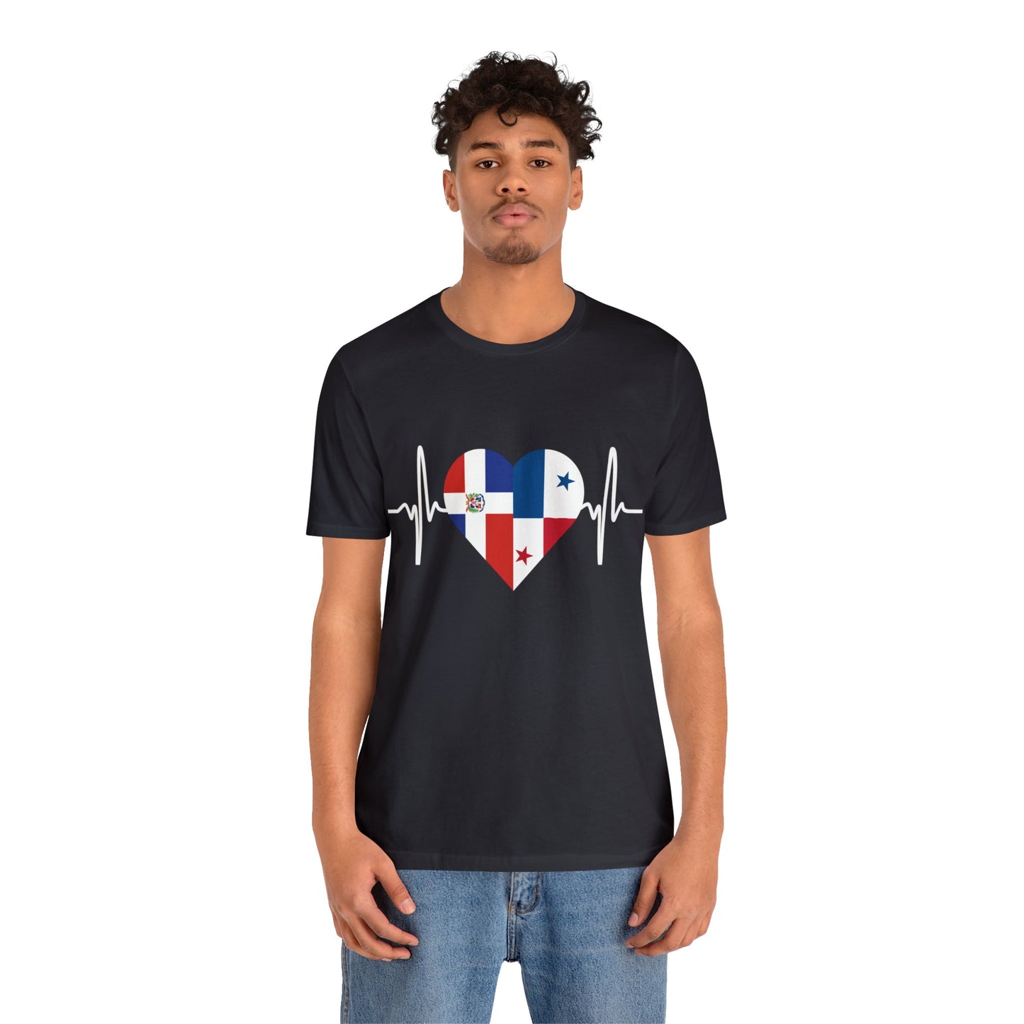 Dominican Republic & Panama Unisex Short Sleeve Tee, Camisa Unisexo manga corta República Dominicana y Panamá