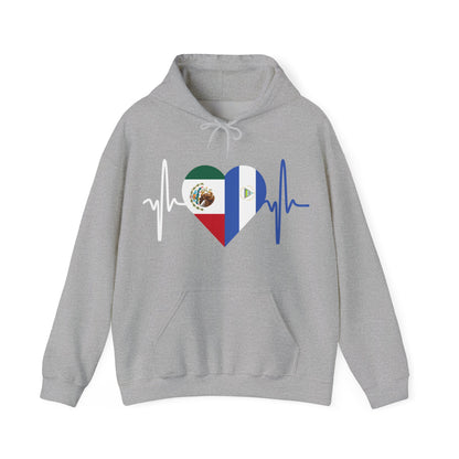 Mexico and Nicaragua Unisex Hooded Sweatshirt I Sudadera Unisexo México and Nicaragua