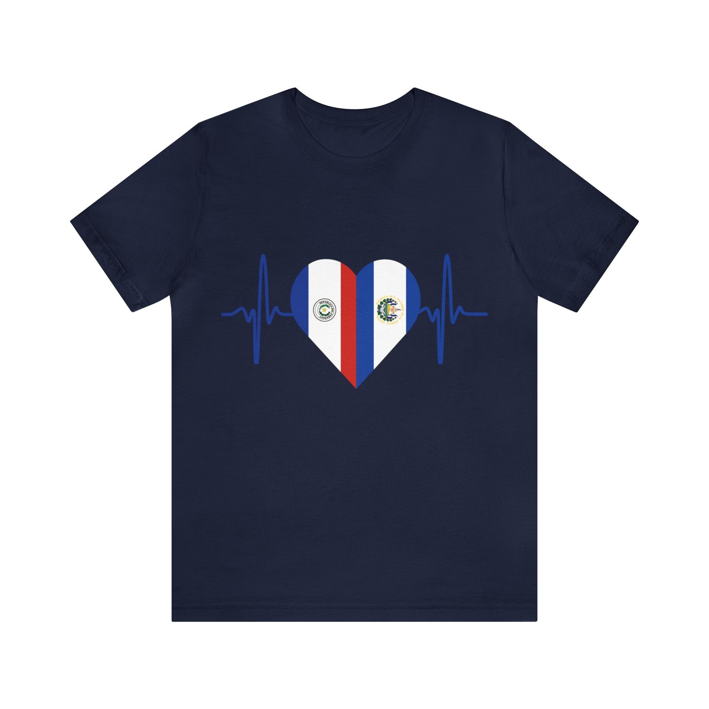 El Salvador & Paraguay Unisex Short Sleeve Tee I Camisa Unisexo manga corta El Salvador y Paraguay
