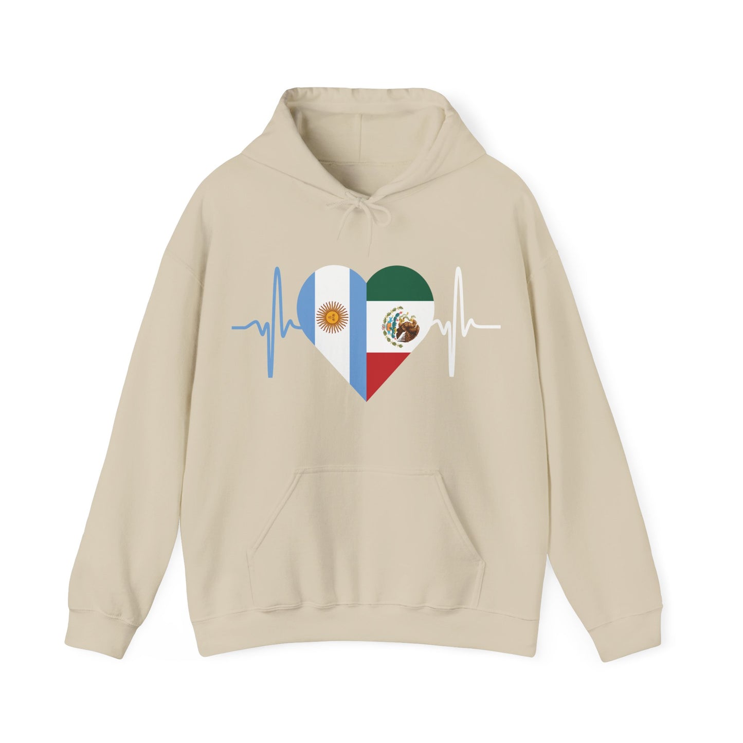 Mexico and Argentina Unisex Hooded Sweatshirt I Sudadera Unisexo México and Argentina