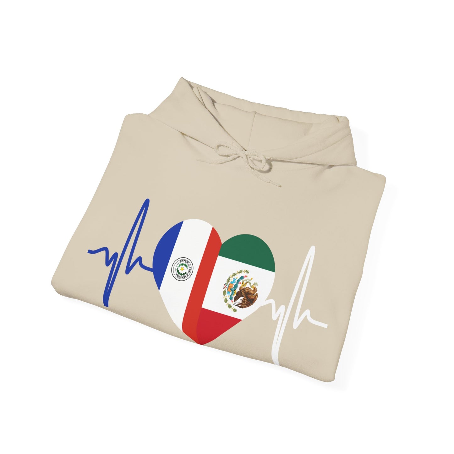 Mexico and Paraguay Unisex Hooded Sweatshirt I Sudadera Unisexo México and Paraguay