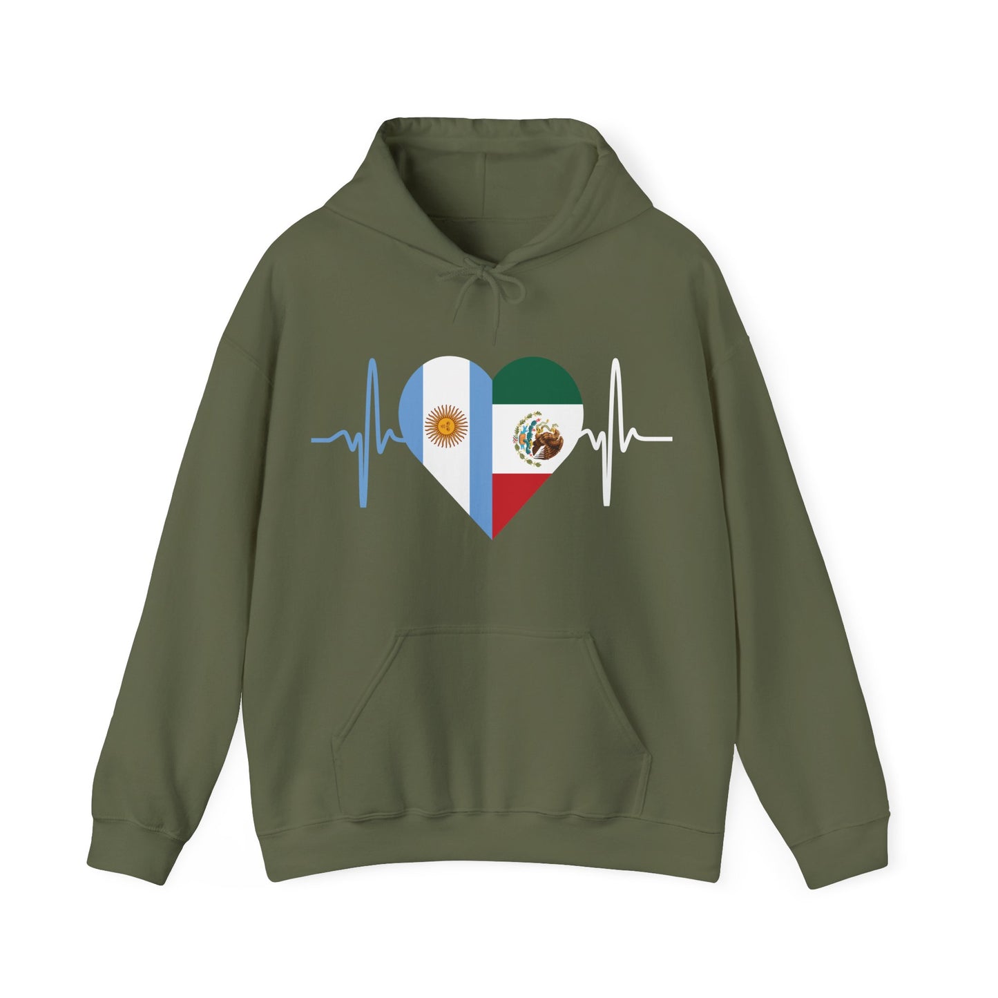 Mexico and Argentina Unisex Hooded Sweatshirt I Sudadera Unisexo México and Argentina