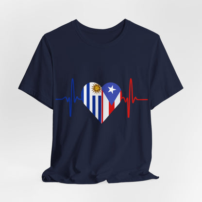 Uruguay and Puerto Rico Short Sleeve Tee