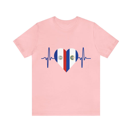 El Salvador & Paraguay Unisex Short Sleeve Tee I Camisa Unisexo manga corta El Salvador y Paraguay
