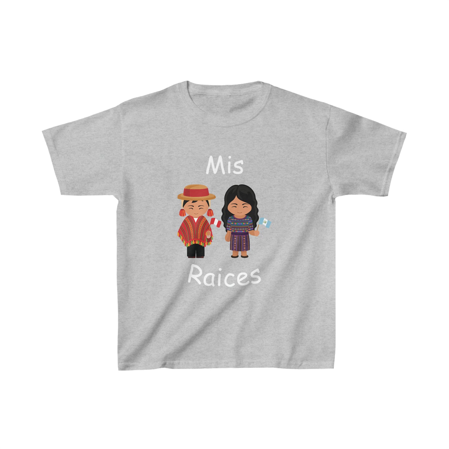 Peru & Guatemala Mis Raices Kid's Tee I Camiseta para Niños Guatemala y Peru I Cultura Guatemalteca y Peruana