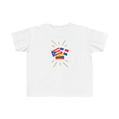 Dominican Republic, Puerto Rico, Ecuador Toddler Tee I Camiseta para Toddler Puerto Rico, República Dominicana y Ecuador