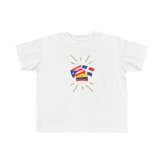 Dominican Republic, Puerto Rico, Ecuador Toddler Tee I Camiseta para Toddler Puerto Rico, República Dominicana y Ecuador