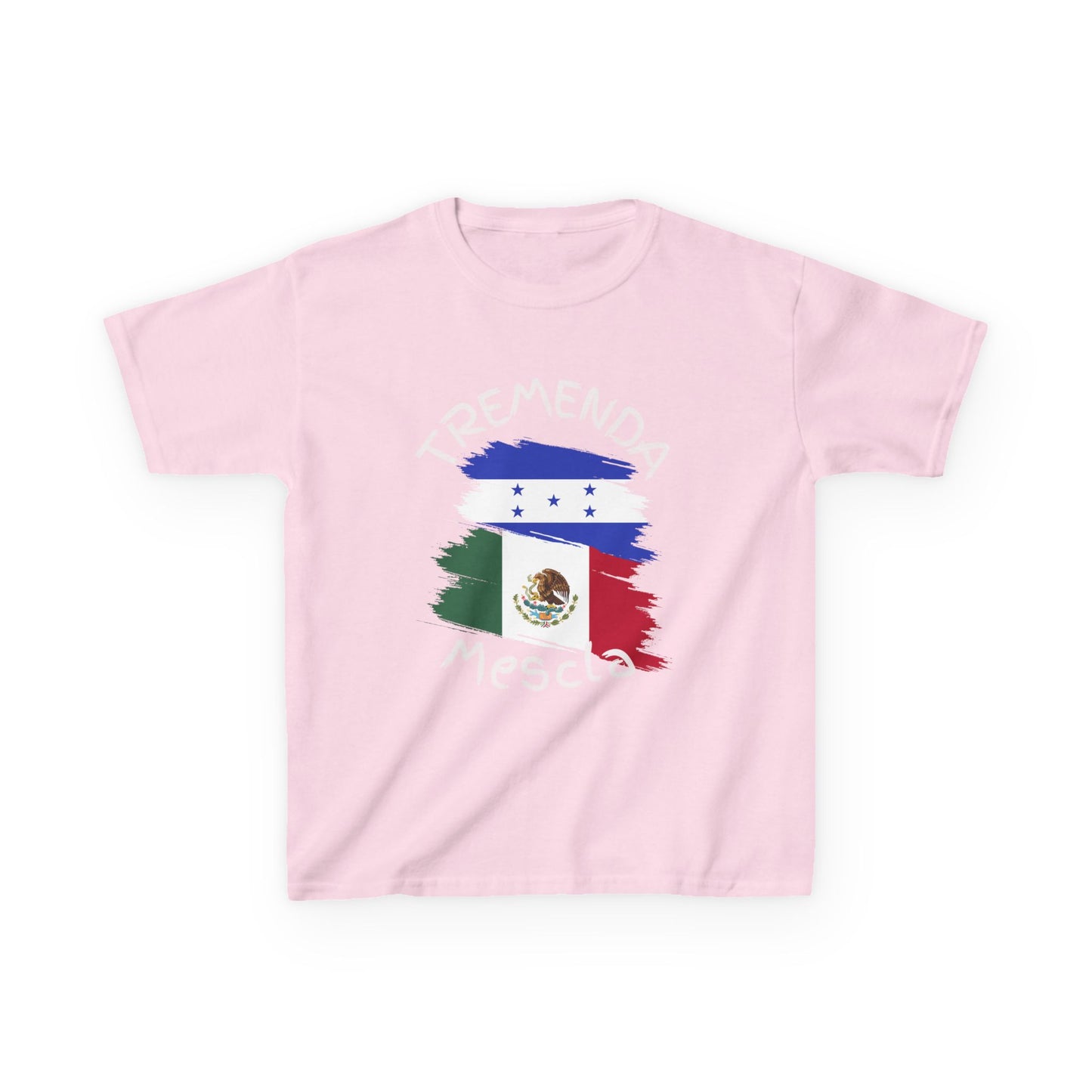 Tremenda Mescla I Honduras & Mexico Kid's Tee I Camiseta para Niños Honduras y Mexico I Cultura Puertorriqueña y Hondureña