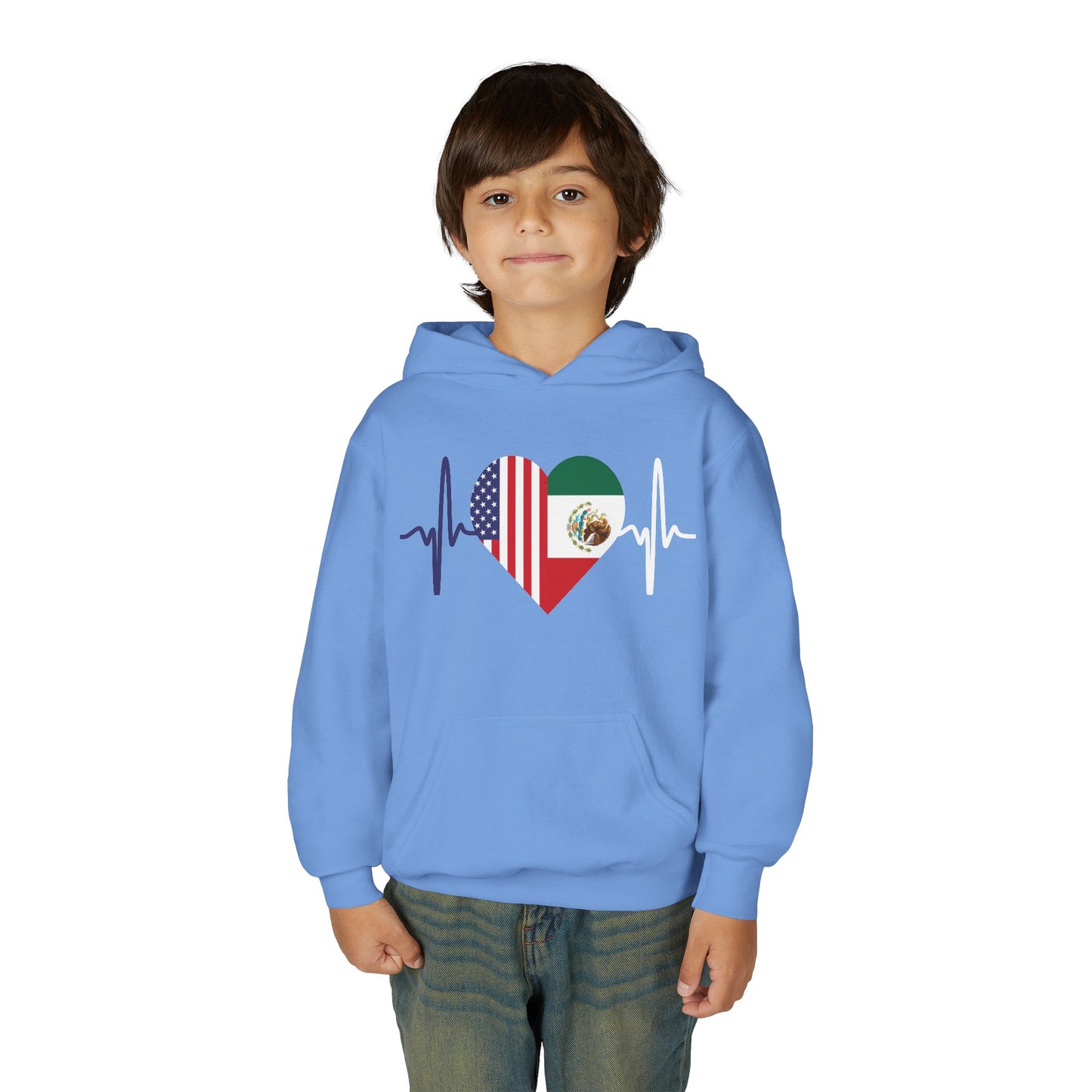 México & United State Youth Hooded Sweatshirt I Sudadera para Niños México y Estados Unidos