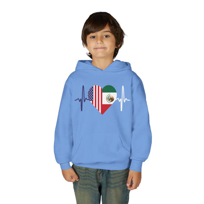 México & United State Youth Hooded Sweatshirt I Sudadera para Niños México y Estados Unidos