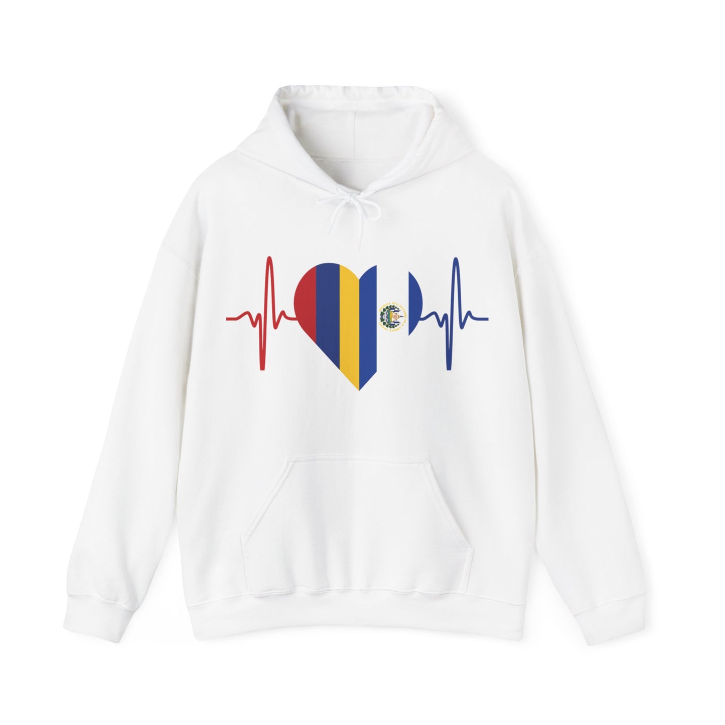 El Salvador & Colombia Unisex Hooded Sweatshirt I Sudadera Unisexo El Salvador y Colombia