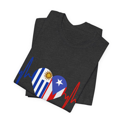 Uruguay and Puerto Rico Short Sleeve Tee