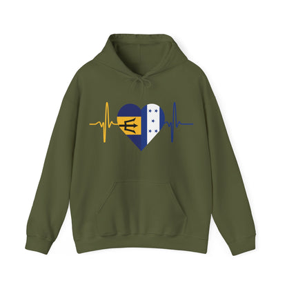 Barbados and Honduras Unisex Hooded Sweatshirt I Sudadera Unisexo Barbados y Honduras