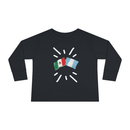 Guatemala and Mexico Long Sleeve Toddler Tee I Camiseta manga larga para Toddler Guatemala y México I Cultura Guatemalteco y Mexicanos