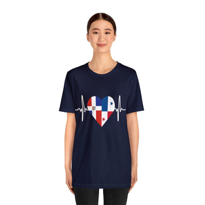 Dominican Republic & Panama Unisex Short Sleeve Tee, Camisa Unisexo manga corta República Dominicana y Panamá