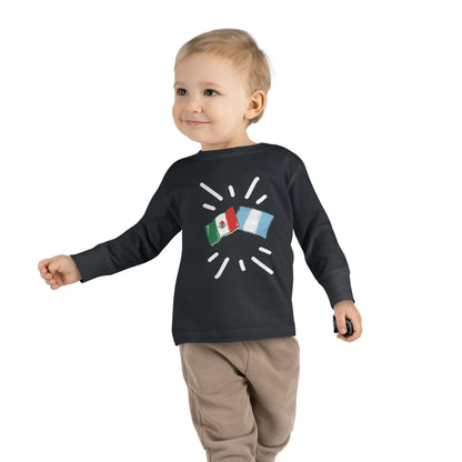Guatemala and Mexico Long Sleeve Toddler Tee I Camiseta manga larga para Toddler Guatemala y México I Cultura Guatemalteco y Mexicanos